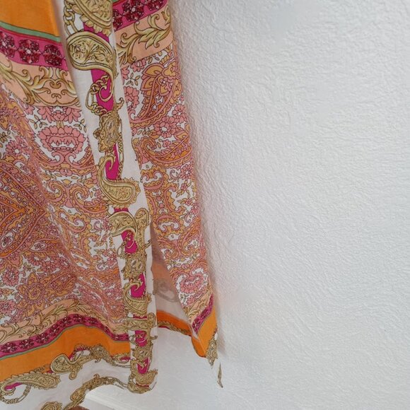 Magaschoni | Kimono Paisley Scarf Print 100% Linen NWT Size Medium - Picture 7 of 11